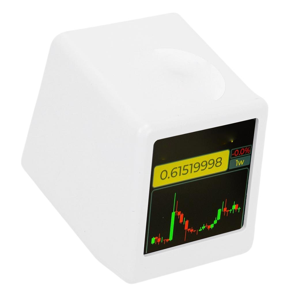 Bitcoin Aktien Ticker WiFi Kompakte Echtzeit Krypto Preisanzeige mit Uhrzeit Wetter GIF Animationen für Schreibtisch Nachttisch