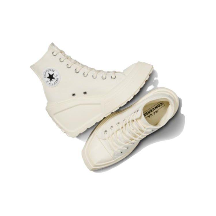 Converse Chuck 70 De Luxe Wedge Egret Women Sneakers Cream Black White A06479C