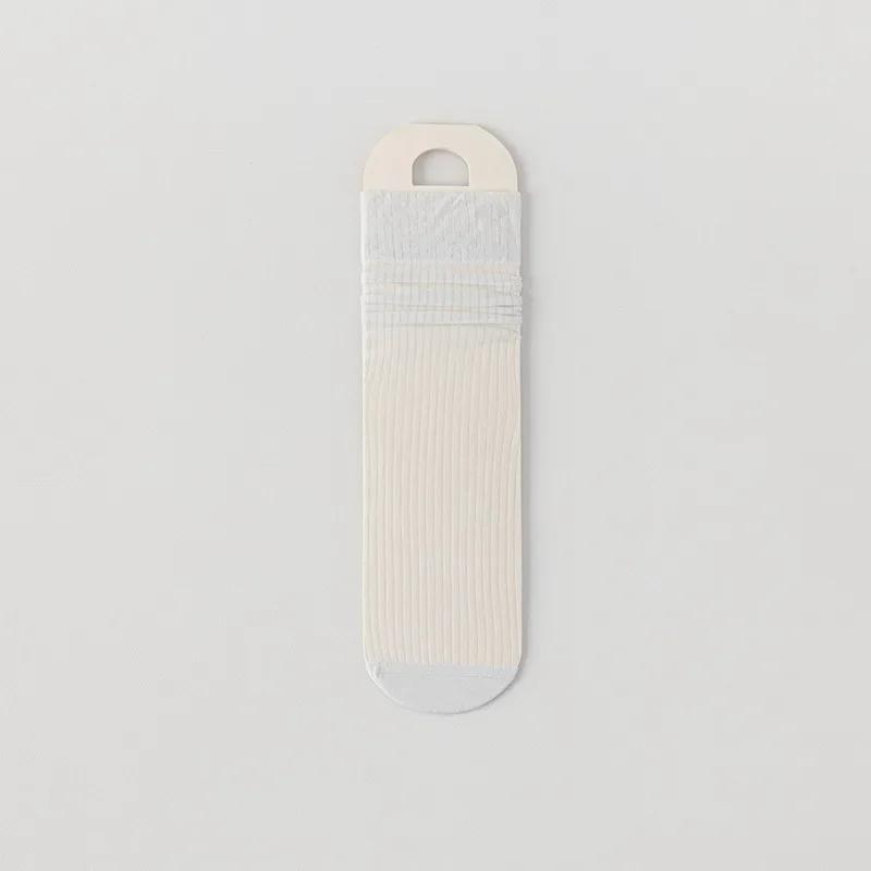 Hollow Out Summer Women Socks Breathable Mesh Thin Middle Tube Socks Ultra-thin Solid Color Black White Elastic Women Long Socks