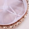 Fashionable Glitter Decorated Hollow Mesh Beret Hat Adjustable Size Outdoor Travel Photography Metal Tagged Cap for Women
