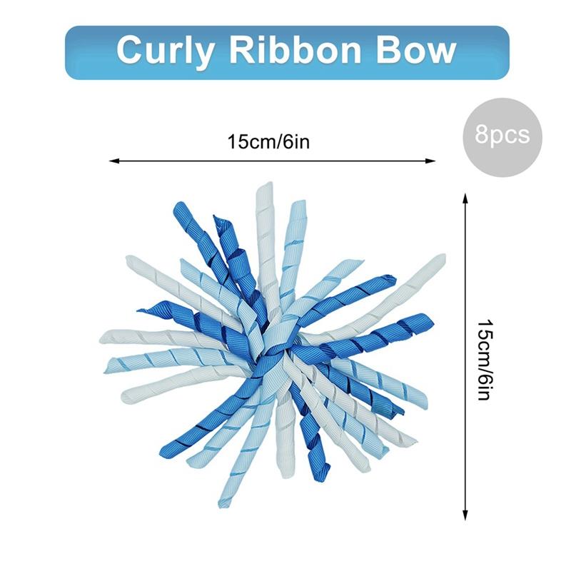 8pcs Self-adhesive Bow Roll Flower Gift Box Packaging Ribbon Holiday Decoration