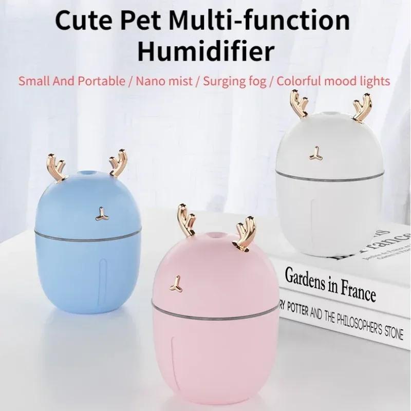 Mini USB Portable Humidifier Cute Pet Design Mute Desktop Aromatherapy Oil Diffuser Air Purifier for Home Office Car