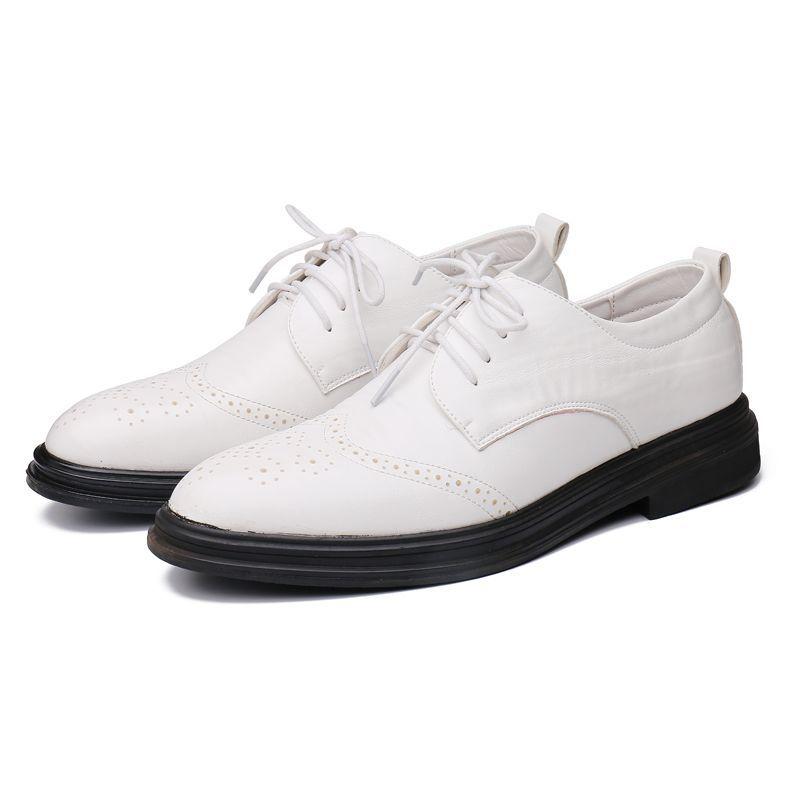 

Spring new large size leather shoes British office Brock carved business dress men s leather shoes 47