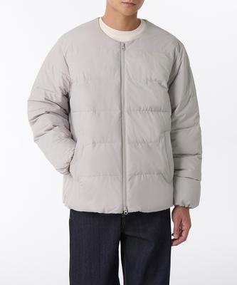 Daily Puffer Collarless Padded Jacket [Ash Gray]