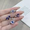 Nine Purple Separation Fire Purple Color Treasure Zir*****Pening Ring Light Luxury Niche High Sense Delicate Stacking Super Immortal Ring Girl