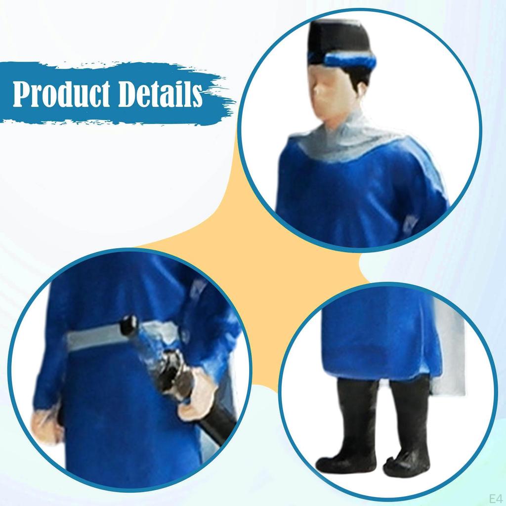 1/64 Chinese Ancient Figure Character Ornament Dioramas Tiny People Model for Architectural
