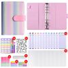 Gradient Stripe Loose-Leaf Planner - Trendy Student Notes Book