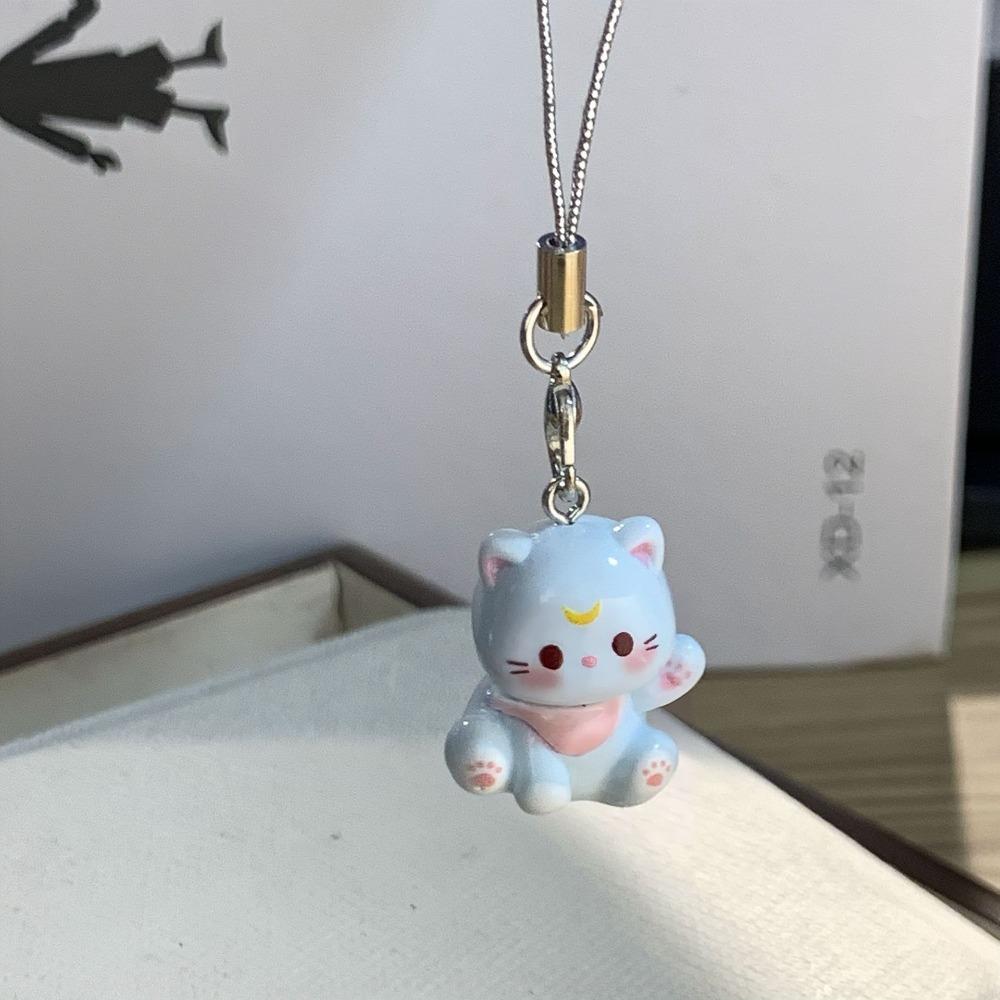 Cartoon Cat Waving Cat Keychain DIY Couple Keychains New Cute Keychain  Home Desktop Decoration
