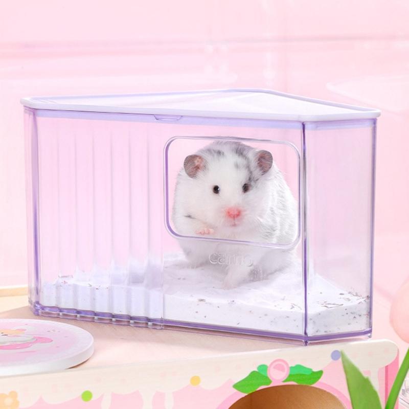 Hamster Bathtub Box for Small Animals Hamster Bath Accessories Dust Bath Pet Hamster Bathtub Digging Sand Container