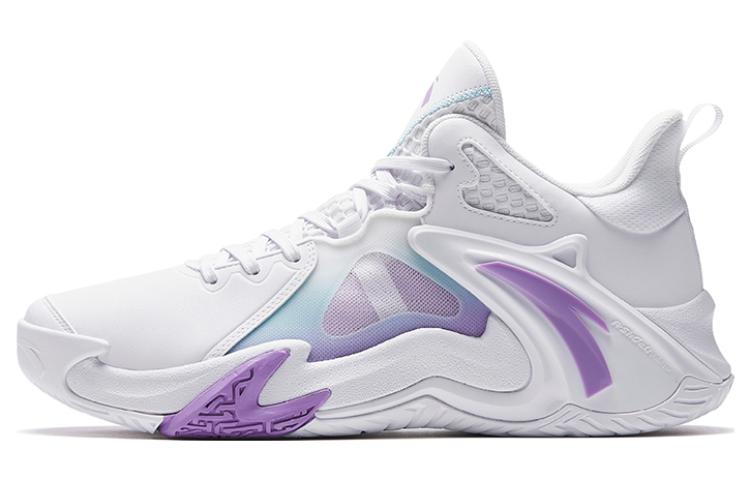Baskets Homme Anta Airspace 4 Tissu Antidérapant Résistant à l'abrasion Basse Chaussures de Basketball Homme Blanc 42.5