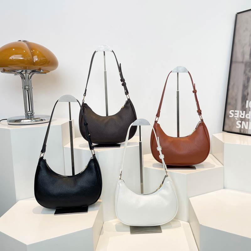 Fashion Armpit Bags for Women Lichee Pattern Crescent Bag Leather PU Purses and Handbags Designer Small Shoulder Bag CLE