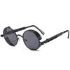 Vintage Steampunk Sunglasses Men's Metal Spring Legs Thick Bezels Glasses Trendy Street Shoot Hip Hop Sunglasses