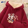 Women's New Winter Fleece-Lined Zodiac Horse Hoodie