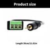 2Channel 3.5mm Male Jacks to Screw Terminal Adapter Cable 3.5mm Screw Terminal Adapter Cable for Audios Devices 30cm