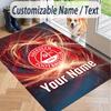 Custom Text Printed Rug Aberdeen FC Non Slip Floor Carpet For Home Room Decor