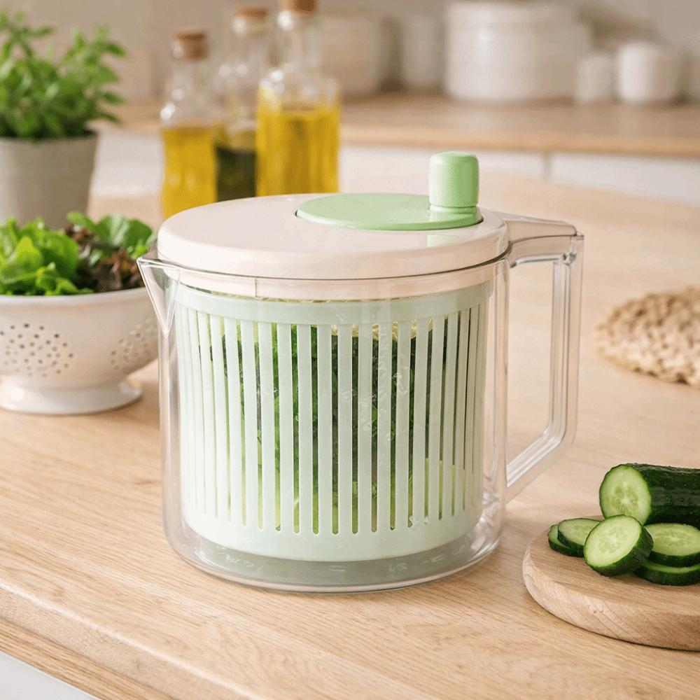 Drain and Spin Dryer Vegetable Dehydrator Multi-Use Fruit  Manual Spin Basket  Baking Preparation