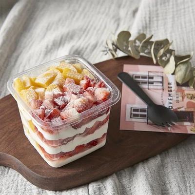 50 ks Průhledné plastové vrstvené dortové krabice, Všestranné dezertní bento nádoby na tofu, ovoce a pěnu, Ideální pro pekárnu