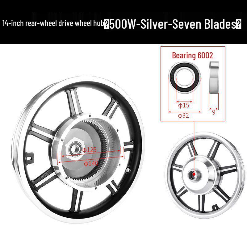 Electric Folding Bicycle Wheel Hub Motor with 12/14/16-inch Aluminum Alloy Disc Brake for Front and Rear Drive