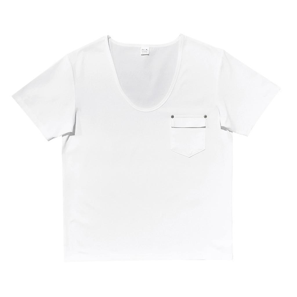 Men's Round Neck Short Sleeved Top Plus Size Casual Sports Short Sleeved Top