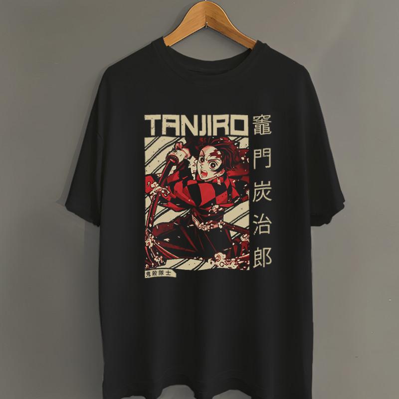 New Demon Slayer Anime Tshirt with Printed Lips and Shortsleeved Anime Merchandise By Isuke Isuke