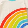 Little maven 2026 New Korean Tops Clothes for Children Baby Boys Girls Blouses T-shirt New Cartoon Rainbow Cotton Kids 2-7 Years