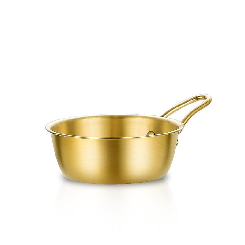 400ml Stainless Rice Bowl with Handle for Korean Dishes and Seasoning - Restaurant & Home Use