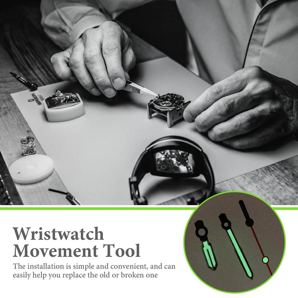 Modified Watch Accessories Orange Red White Color Matching Hands Green Luminous Hands for NH35/36/4R/7S Movement