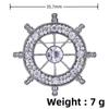 European & American Rhinestone Retro Gypsophila Eight-Pointed Star Brooch for Sweaters & Scarves