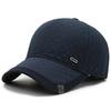 Unisex Square Label Grid Baseball Caps With Ear Thick Winter Thicken hats Outdoor Adjustable Casual Hats Hip Hop Caps