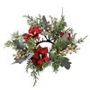 Christmas Candle Ring Wreath Flower Wreath Candle Pillar Holder Candle Wreath Garland for Bar Xmas Tabletop Centerpiece Party