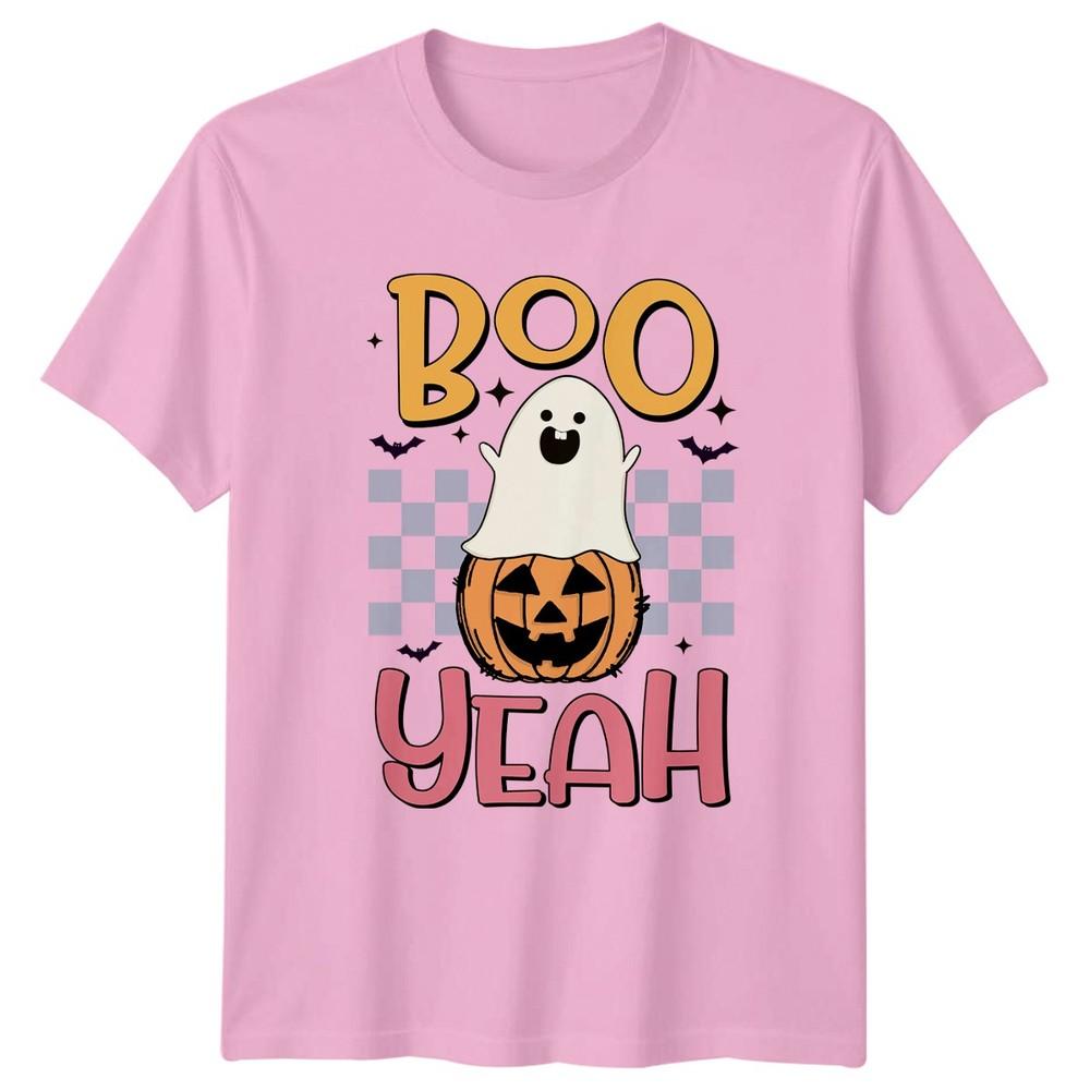 Boo Yeah TShirt Halloween Pumpkin Ghost Gift For Him And Her