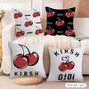 Luxury Brand KKirsh Cherry Cushion Cover Natural Linen Organic Fabric DoubleSided Printing Couch Pillow Covers Home Decor