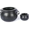 Ciieeo 12 Pcs Halloween Cauldron Kettle Plastic Mini Witch Cauldron Black Candy Holder for Halloween Decor Party Favor Decoration