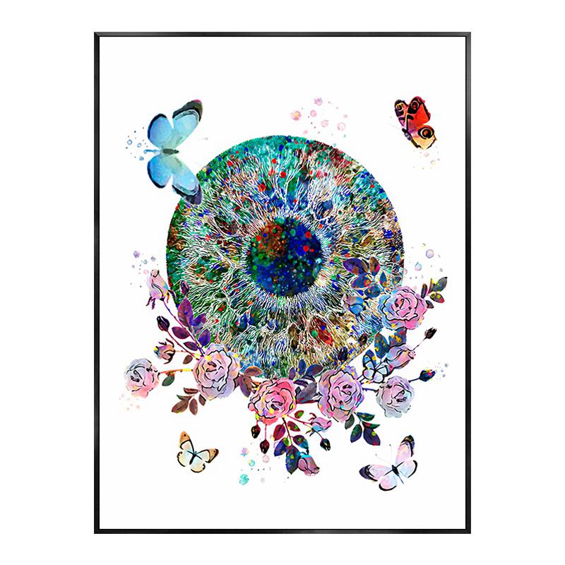 Современная офтальмология глаз анатомия оптика диаграмма плакат абстрактное настенное искусство декоративные картины холст картина клиника офисный декор 21x30cm No Framed