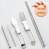 RuHan 316 Stainless Steel Portable Folding Cutlery Set
