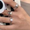 Pure S925 Fashionable Silver Geometric Style Adjustable Ring For Stylish Women Gifts
