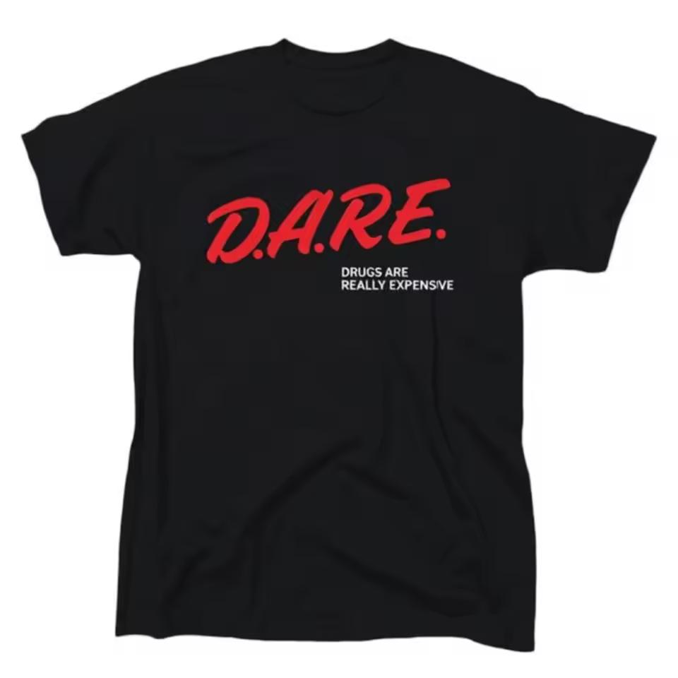 Men's Loose-fitting Short-sleeve T-shirt Casual and Stylish Letter Print T-shirt Red White Text Trendy Round-neck Summer Top