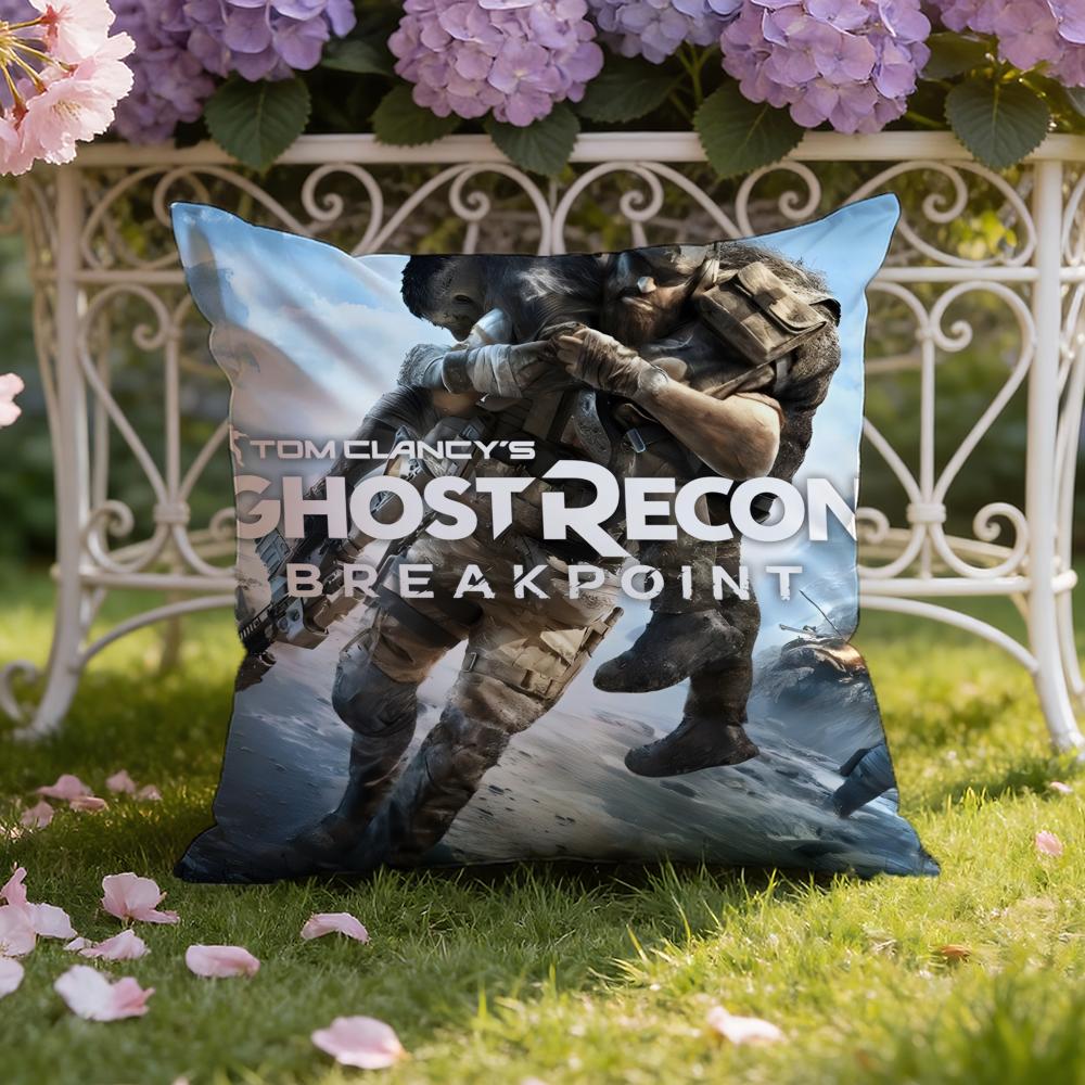 Чехол для подушки Tom C-Clancy s GameGhost Recon Breakpoint Чехол для подушки для дома и автомобиля Двухсторонний: Двусторонняя конструкция для максимального комфорта 30cmx30cm