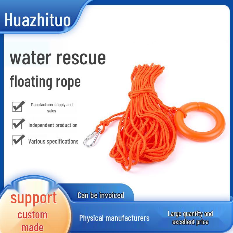 Water Rescue Safety Rope: Emergency Floating Polyester Tow with Life Jacket Compatibility