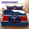 Literie à motif de l'équipe de France de football, Ensemble couette Housse de couette Taie d'oreiller Cadeau d'anniversaire pour la maison(1 housse de couette + 2 taies d'oreiller, sans garniture.)
