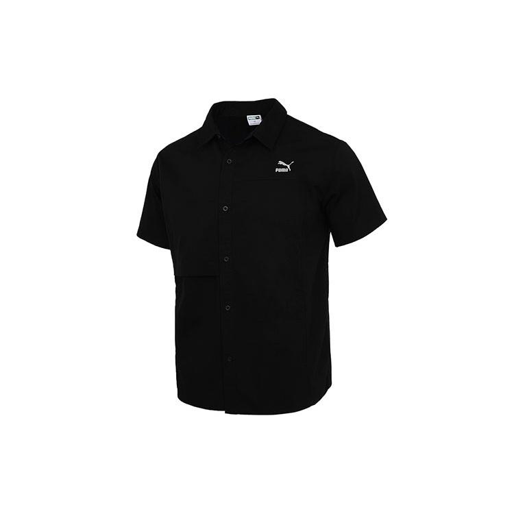 PUMA Classics Oversized Short Sleeve Polo Shirt Black Men s 533739-01 M