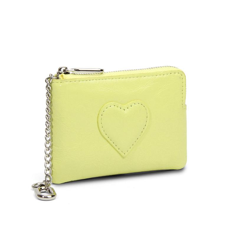 Vintage Oil Wax Real Leather Mini Wallet, Fashion Decor Women's Coin Purse with , Zipper Small Purse for Women