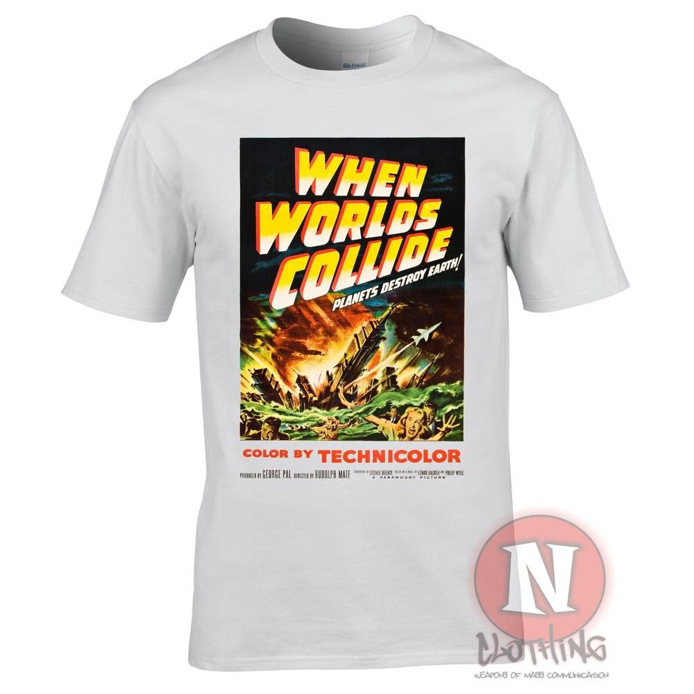 Quand Worlds Collide T-Shirt Classique Années Science Fiction Film Affiche 1951