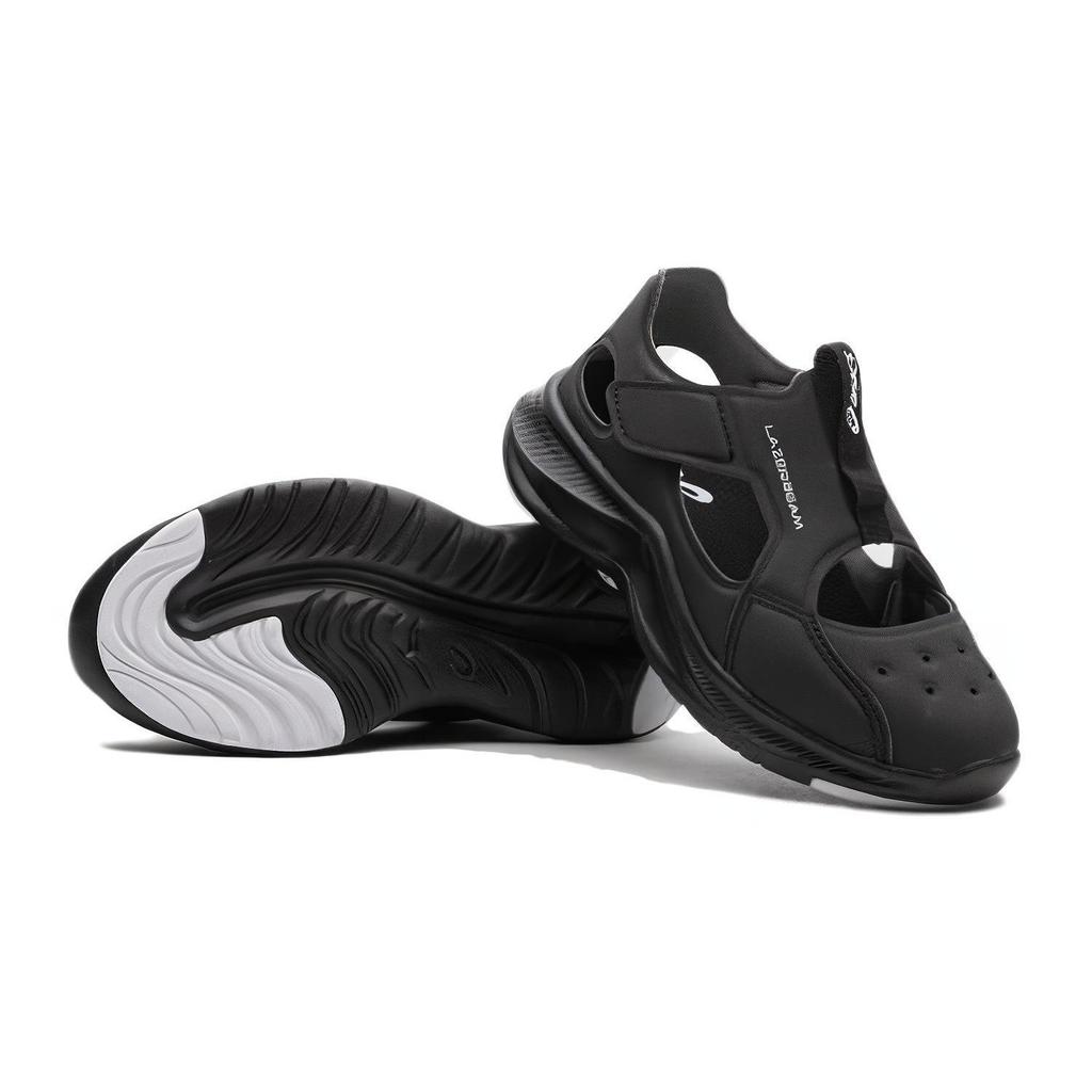 Asics Anti Calci Resistente all'Abrasione Leggero Ammortizzante Traspirante Sandalo Nero Bambini 1154A162-001
