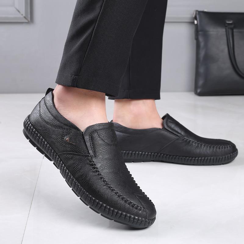 Итальянские черные деловые туфли мужские туфли-лоферы свадебные туфли мужские — фото 3