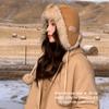 Windproof Fleece Lined Trapper Hat Pom Poms Winter Cycling Hat Ear Flap Ushanka Hat  Winter Season