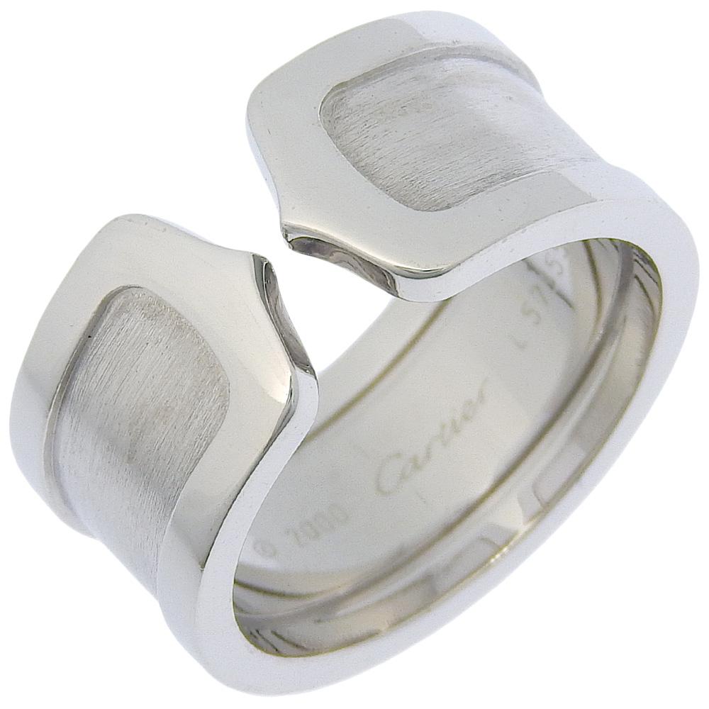 

CARTIER C2 Ring K18 white gold #7.6(US Size) 13.6g unisex Used