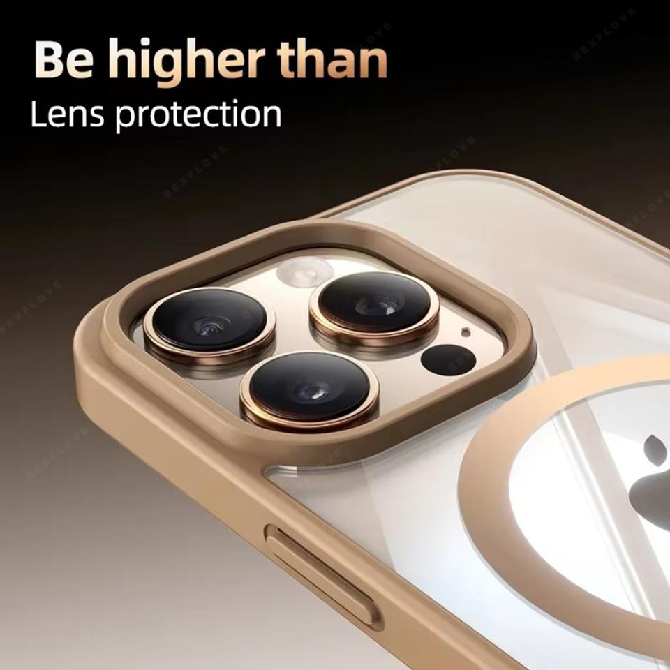 Magnetic Clear Phone Case for iPhone 16E 14 15 16 Plus 11 12 13 Pro Max X XR XS MAX 12 13 Mini Magsafe Charging Shockproof Cover
