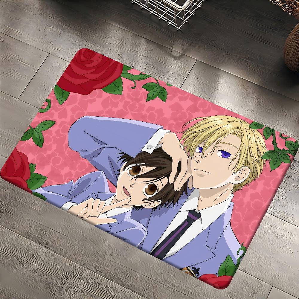 Anime O-Ouran High School Host Club Bathroom Mat Anti-slip Absorb Water Long Strip Cushion Bedroon Mat Welcome Doormat