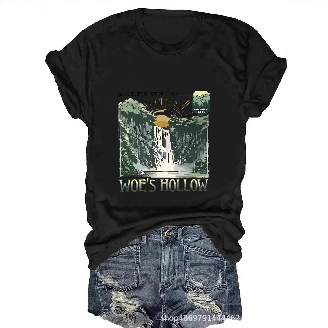 

Women s Fashion Round Neck T-Shirt for Cross-Border Trade S